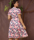 Sleeve Detailed Floral Dress